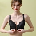 thumbnail image 4 of Sujetador de encaje con hebilla frontal de talla grande, ropa interior fina y cómoda de talla grande sin aro de acero, sujetador fruncido, 4 of 5