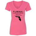 thumbnail image 1 of Florida: Filled With Gators Womens V-Neck Tee, 1 of 1