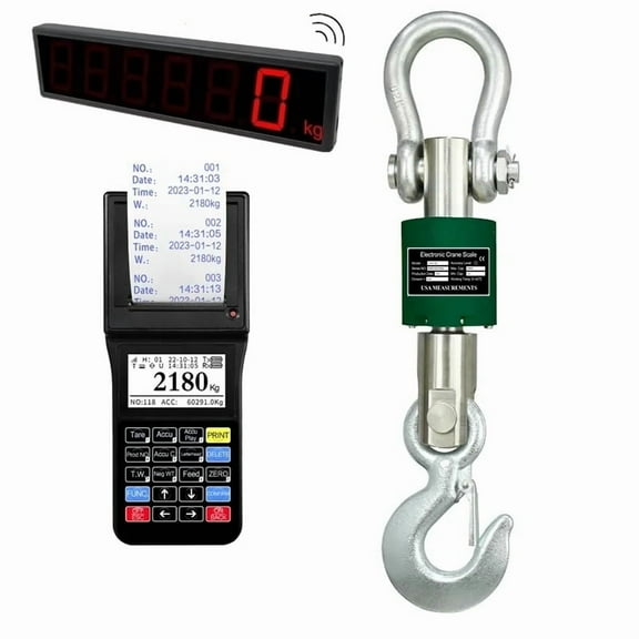 US-BLW-P-6K Crane Scale 6,000 lb with 3" Scoreboard (Printer)