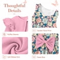 thumbnail image 5 of Aideaone Toddler Girls Dress Sleeveless Floral with Ruffle Cardigan 2 Piece Outfit Set 2-6T, 5 of 6