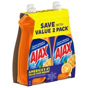 Ajax Ultra Liquid Dish Soap Orange Scent, Triple Action, 28 oz Bottle, 2 Pack