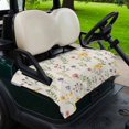thumbnail image 2 of Golf Cart Seat Covers for 2 Seater,Wildflowers Blossom Microfiber Cart Seat Towel Blanket,Spring Pastoral Botanical Flowers Beige Absorbent NonSlip Bench Seats Protector for Golf Course 51"x31", 2 of 9