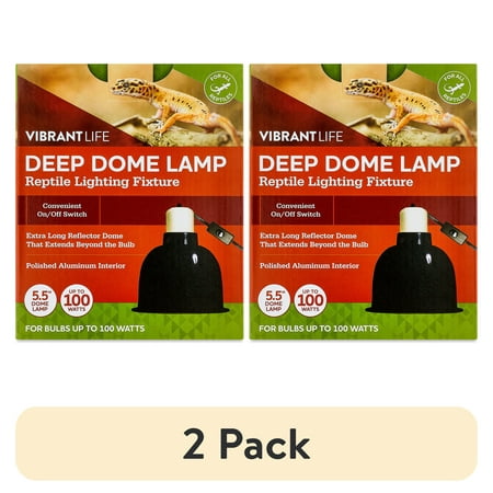 (2 pack) Vibrant Life Terrarium 5.5" Deep Dome Lamp with On/Off Switch for Reptiles