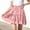 Pink, variant on Girls Double Layer Ruffle Short Skirt for Kids Casual Daily Wear Tie Waist Skirt for Big Kids Tweens School Outings Spring Summer Wear All Occasion Apparel