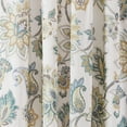 thumbnail image 3 of Levtex Home - Palladium Grey - Window Panels with Rod Pocket - Two Curtains 84 inch Length - Jacobean Floral - Grey, Taupe, Turquoise, Brown - 100% Cotton - Lined, 3 of 3