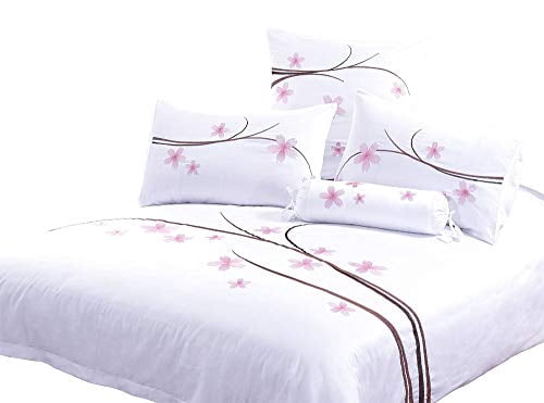 King Size White 3 Piece Duvet Cover Set Coverlet Comforter 106 x92 2 