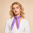 thumbnail image 3 of Unique Bargains 1 Pc Headband Solid Satin Square Hair Scarf Hair accessory Taro Purple, 3 of 4