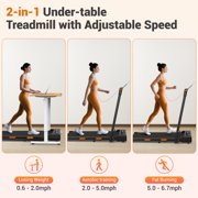 Walking Pad,Under Desk Treadmill for Home/Office, COFUNOK 2 in 1 Folding Treadmill 2.5HP with Remote,0.6-7.6mph