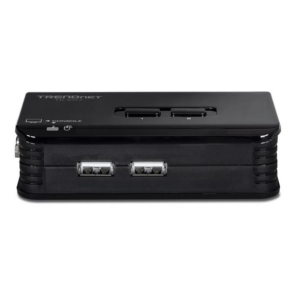 TRENDnet TK 207K - KVM switch - 2 x KVM port(s) - 1 local user - desktop