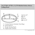 thumbnail image 2 of Ekena Millwork  34.50 in. OD x 25 in. ID x 3.50 in. D Bedford Surface Mount Ceiling Dome, 2 of 5