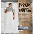 thumbnail image 3 of Tough Outdoors Sleeping Bag Liner - Adult Sleep Sack & Travel Sheets for Hotel - Travel Sleep Sack Backpacking & Camping - Sleeping Bag Liners - Hotel Bed Covering for Traveling, 3 of 7