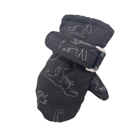Hwkond Winter Gloves Kids Clearance New Winter Gloves With Thickened Wool And Children's Printed Water Proofing Skiing Gloves