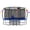 Blue, variant on Mersco 12FT Trampoline Outdoor with Ladder, Flags and Balloons, Heavy Duty Rebounder Trampoline for Kids with Enclosure Net, Basketball Hoop, Blue