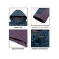 thumbnail image 4 of Little Donkey Andy Women's Waterproof Rain Jacket Lightweight Outdoor Windbreaker Rain Coat Shell for Hiking,Travel Dark Dark Blue/Purple L, 4 of 7