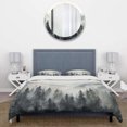 thumbnail image 3 of Grey Misty Morning Forest Horizon - Duvet Cover Set, 3 of 5