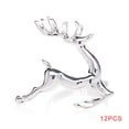 thumbnail image 2 of Bearachild 12pcs Metal Elk Napkin Rings Home Supplies Ornaments Buckles Hotel Christmas Napkins Exquisite Party Restaurant Mostrada plata 6 * 5.7 cm, 2 of 6