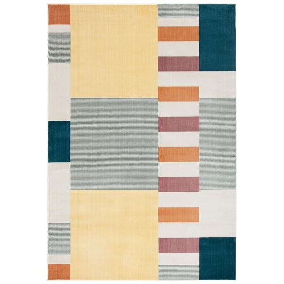 SAFAVIEH Orwell Eadaoin Abstract Area Rug, Beige/Yellow, 8' x 10'