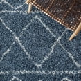 thumbnail image 6 of SAFAVIEH Pro Lux Marie Geometric Shag Area Rug, Blue/Ivory, 6'7" x 6'7" Round, 6 of 8