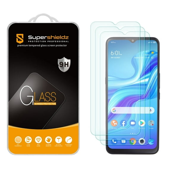 (3 Pack) Supershieldz Designed for TCL 4X 5G / TCL 20 A 5G / TCL 20A 5G Tempered Glass Screen Protector, Anti Scratch, Bubble Free