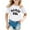 White, variant on Fshinging Summer Tops for Girls Sport Casual T Shirts Print Round Neck Short Sleeve Casual Crewneck Basic Tees Size 3-4 Years