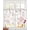 Pink, variant on Pink Rose Sheer Curtains 45 Inch Length 2 Panels Set for Living Room/Bedroom, Modern Simple Romantic Flowers Floral Leaves Kitchen Curtains Grommet Semi-Sheer Curtains Window Treatments 42"x45"x2