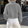 thumbnail image 6 of Ynynloco Women's Cropped Bomber Jackets Lightweight Stand Collar Zip Up Stand Collar Long Sleeve Casual Short Jacket with Pockets, 6 of 6