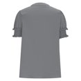 thumbnail image 5 of Womens Plus Size,Women Fashion Solid Color Casual V-Neck Short Sleeve Loose T-Shirt Tops, 5 of 7