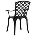 thumbnail image 5 of vidaXL Ensemble Bistro 5 Pcs Aluminium Moulé Noir, 5 of 5
