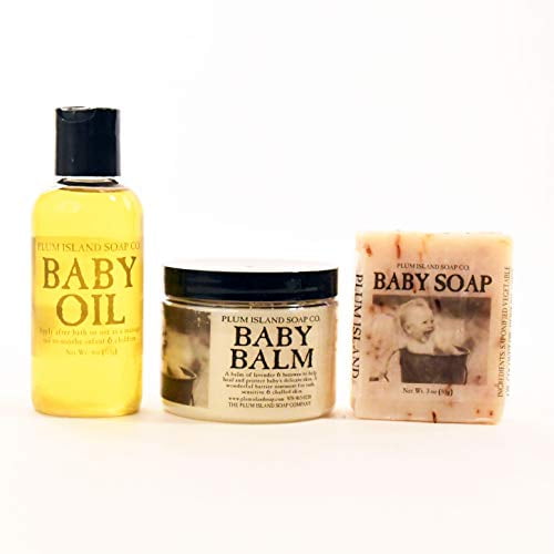 Natural Baby Bath Products for Sensitive Skin 3 Piece Set