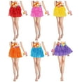 thumbnail image 1 of Faldas hawaianas, falda de hierba hawaiana de 40 cm con banda elástica para niños y mujeres, disfraz de fiesta hawaiana, 6 unidades Zhivalor PTL232, 1 of 5