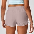 thumbnail image 5 of Hurxie Women's Athletic Shorts High Waisted Running Short Pocket Sporty Shorts Gym Workout Shorts Wine,M, 5 of 5