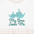 thumbnail image 4 of Inktastic My Oma Loves Me Fish Girls Baby Dress, 4 of 5