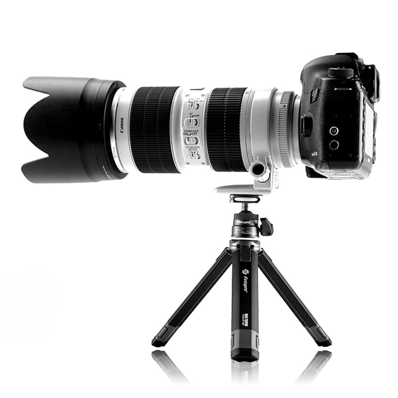 Fotopro Mini Desktop Camera Tripod, Aluminum Portable Mini Tabletop Stand, 360 Degree Ball Head with 1/4” Screw for Phone DSLR Camera Video Camcorder, SY390