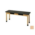 thumbnail image 1 of Diversified Woodcrafts C7160K30N 21 x 48 Oak Table with Book Compartments, 1 of 1