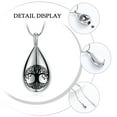 thumbnail image 2 of Teardrop Tree of Life printed cremation pendant small urns for ashes keepsake urn necklace cremation ashes jewellery keepsake mini urns-Color Steel, 2 of 3