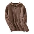 thumbnail image 4 of PEONAVET Chandail Col Roulé Femme Chandail Décontracté Col Rond Manches Longues Chandail Rayé Tricoté Blouse Ample, 4 of 9