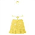 thumbnail image 5 of BYHONG Womens Crocheted Hollowed Out Two Piece Summer Bikini Beach Wear Swimsuit Yellow_001 S, 5 of 5
