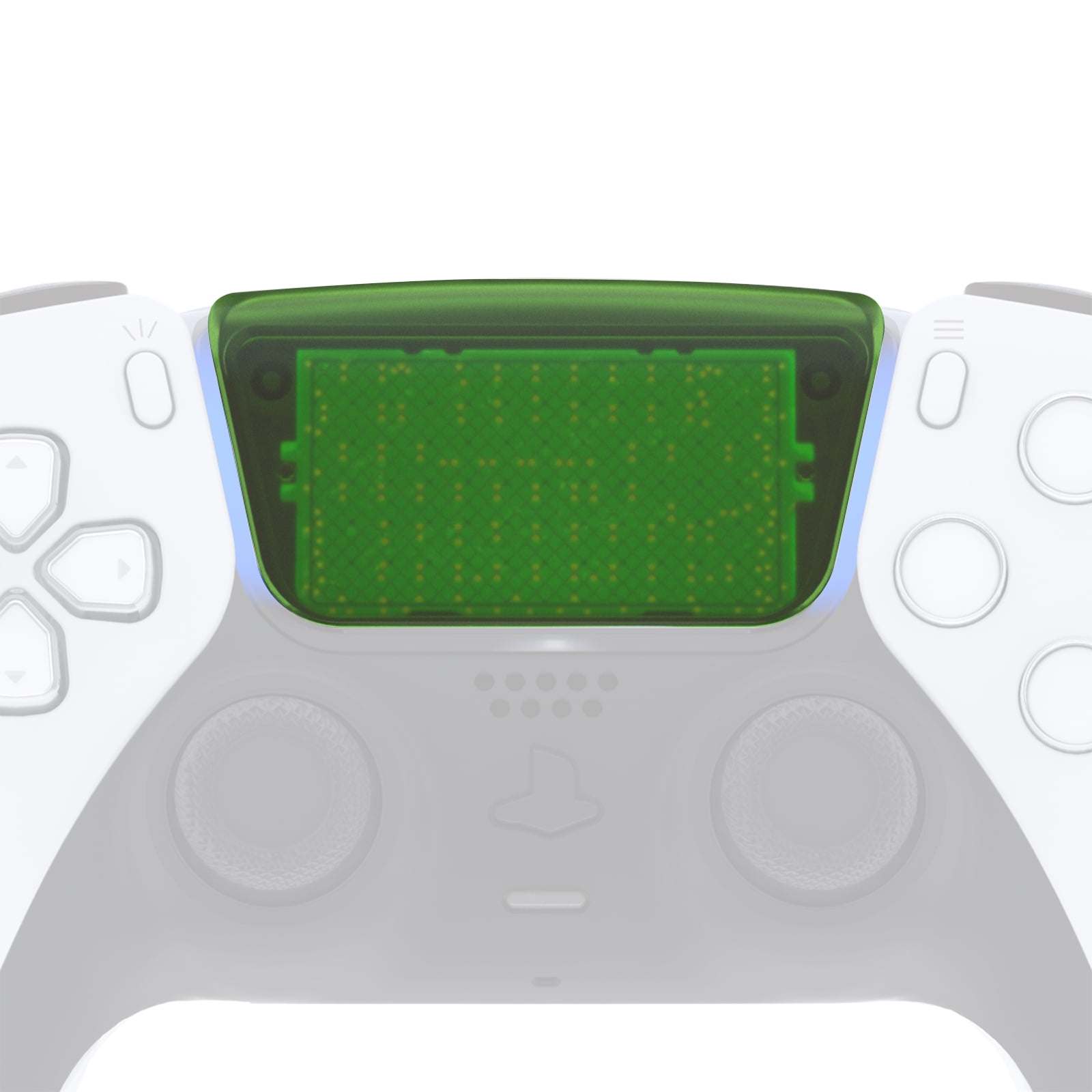 eXtremeRate Clear Green Replacement Touchpad Cover Compatible with ps5 Controller BDM010 & BDM