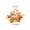 B-B, variant on Thanksgiving Pumpkin Maple Leaf Candle Wreath, Artificial Fall Candle Ring Halloween Tabletop Centerpiece for Holder Mantel Home Decor