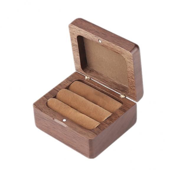 Caja Cuadrada De Lujo Para Anillos De Madera De , Joyería, Anillos De Boda, Regalos De Almacenamiento Sunnimix Caso de anillos