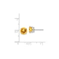 thumbnail image 2 of Natural Citrine 2.50 Carat (Ctw) Solitaire Post Earrings in 14K White Gold for Women, 2 of 4