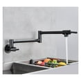 thumbnail image 1 of Brushed Golden Kitchen Faucet Single Cold Water Single Lever Foldable Rotatable Spout Wall Mount Sink Tap 9 Types ,bar Laundry RV Farmhouse, 1 of 7