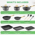 thumbnail image 3 of NutriChef 22-Piece Black Marble Non-Stick Induction Cookware and Bakeware Set - Professional Home Kitchen Collection with Multi-Sized Pots, Pans, and Heat-Resistant Tools, 3 of 8
