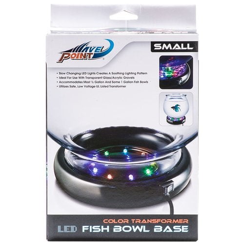 Small WavePoint Color Tansformer LED Fish Bowl Base 