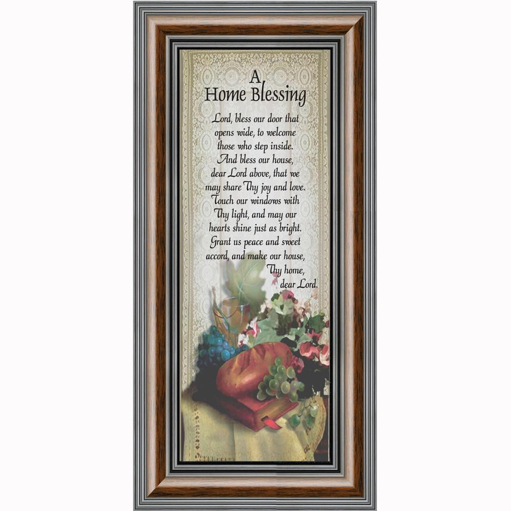 A Home Blessing Framed Poem for New Home Owners, God Bless This Home