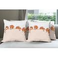 thumbnail image 6 of Ambesonne Cat Throw Pillow Cover 4 Pack, Banner with Little Kitties, 18", Orange Cream White, 6 of 7