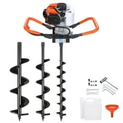 Yescom 52CC 2.2HP Earth Auger Powerhead Gas Powered Post Hole Digger w/ 4" 6" 8" Bits