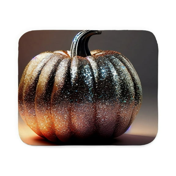 CafePress - Glitter Pumpkin - Sherpa Fleece Throw Blanket 60" x 50"