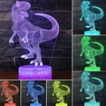 thumbnail image 2 of Somnr 3D Dinosaur Night Light - 7-Color Changing LED Lamp w/ Remote & Touch Control, Gift for Kids, 2 of 6