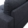 thumbnail image 6 of Hommoo Modern Flannelette L Shaped Couches and Sofas Model, 4 Seat Sectional Sofa Living Room Furniture Sets for Home, Black Grey(No Ottomans), 6 of 6